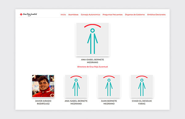 Página de Consejo Autonómico de la web para el proceso electoral de Cruz Roja Juventud 2023